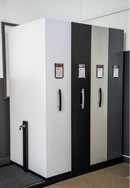 A high-density mobile filing installation