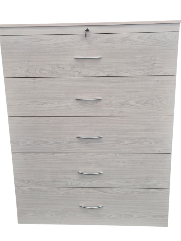 5 draw A4 containers finished in black cherry